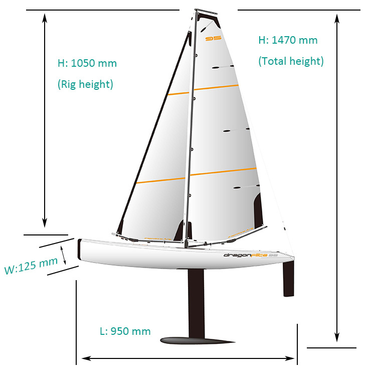 Joysway Segelbåt Dragon Flite 95 V2 PNP utan Radioutrustning