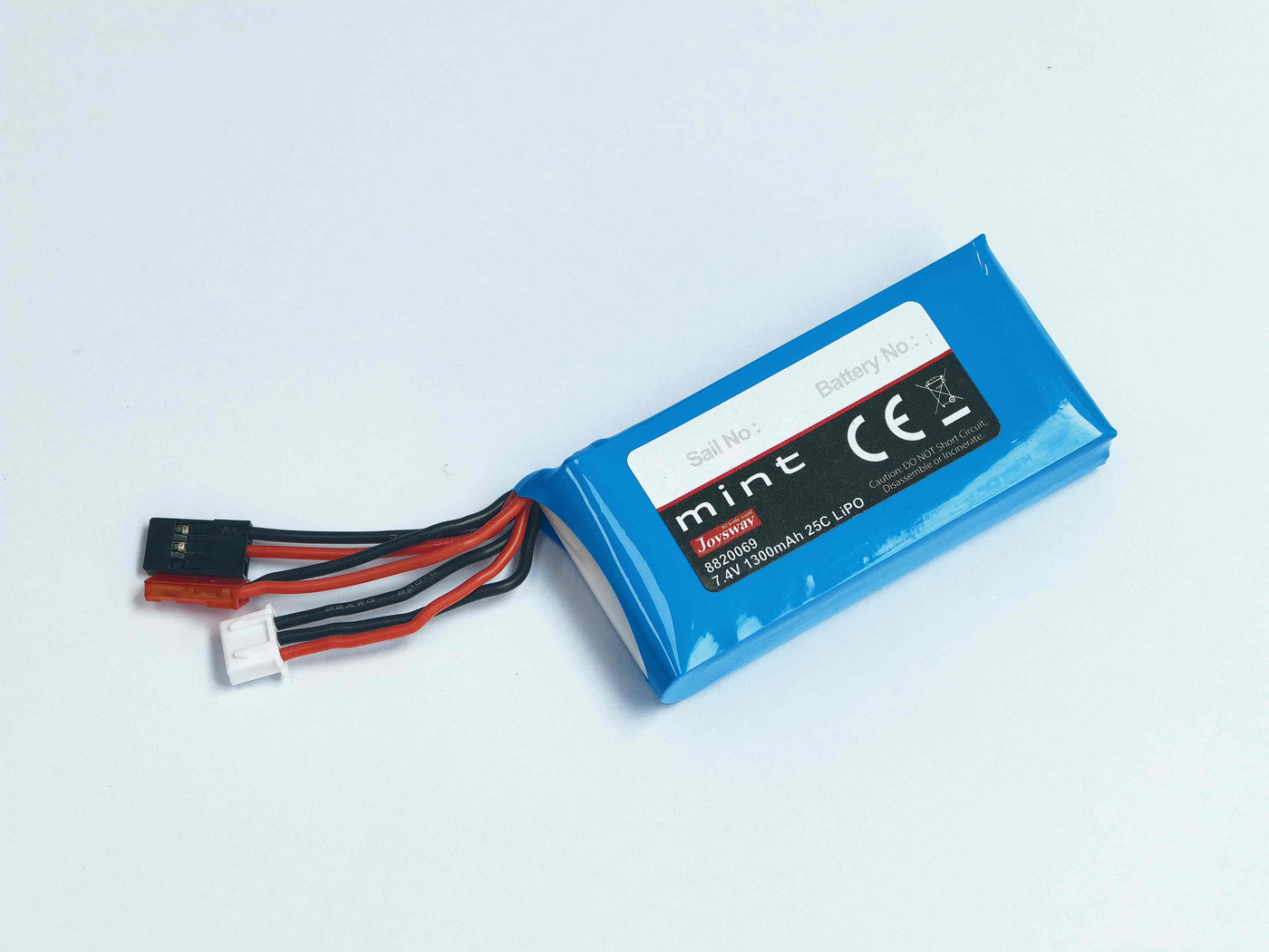 Li-Po Batteri 2S 7,4V 1300mAh JST & JR-Kontakt