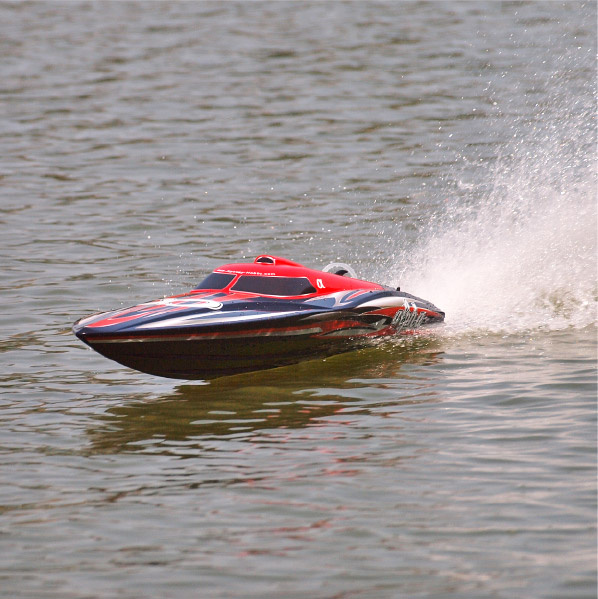 Joysway Alpha 1000 mm Borstlös V-båt ARTR Röd