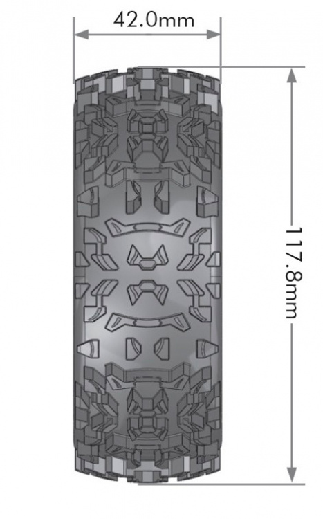 Louise Däck & Fälg B-PIONEER 1/8 Buggy Soft Svart (2)