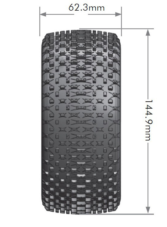 Louise Däck & Fälg T-PIRATE 1/8 Truggy Soft 0-Offset Vit (2)