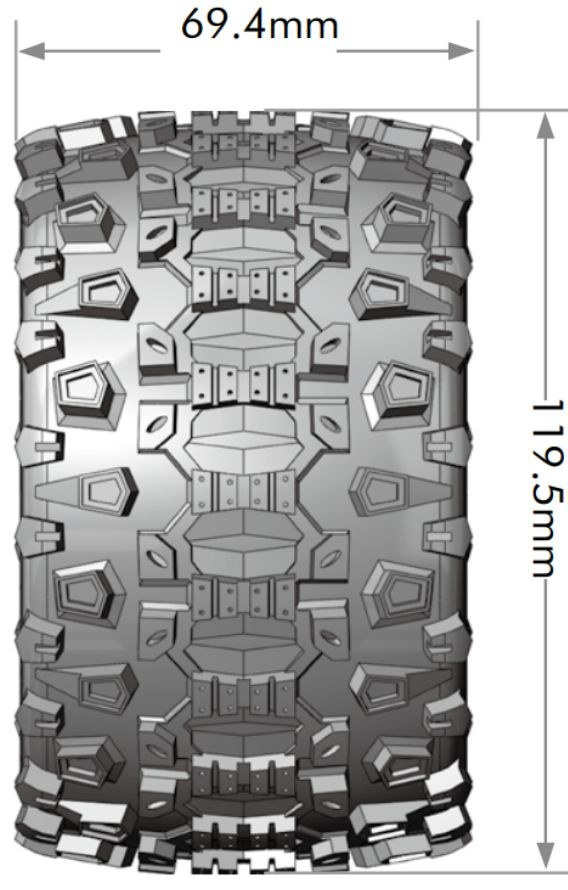 Louise Däck & Fälg MT-UPHILL 1/10 Soft (Lös 12, 14 & 17mm Hex) (2)