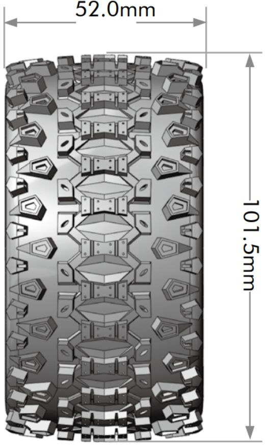Louise Däck & Fälg ST-UPHILL 1/10 Soft (Lös 12, 14 & 17mm Hex) (2)