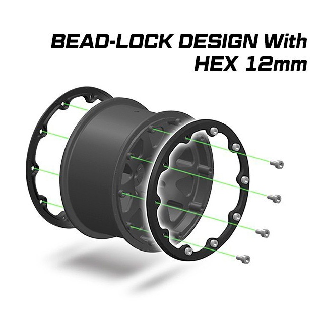 Louise Däck & Fälg MT-PIONEER 1/10 Svart Beadlock (0) Soft MFT (2)