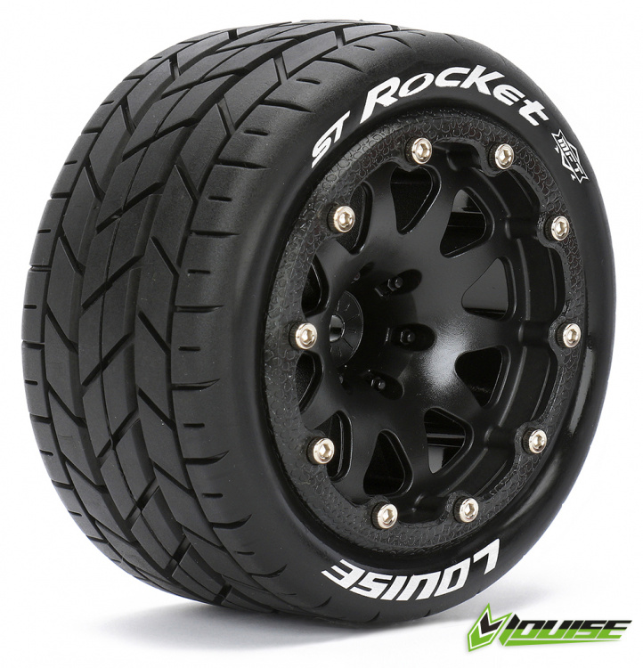 Däck & Fälg ST-ROCKET 1/10 Svart Beadlock (1/2) Soft MFT (2)