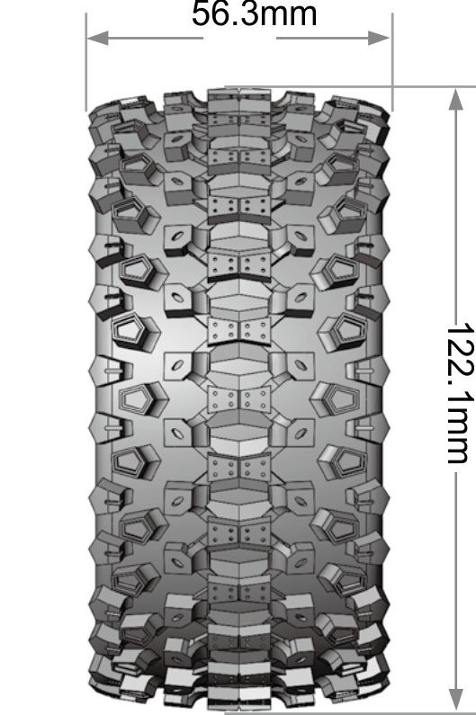 Louise Däck & Fälg ST-UPHILL 1/10 Soft MFT (Lös 12, 14 & 17mm Hex) (2)