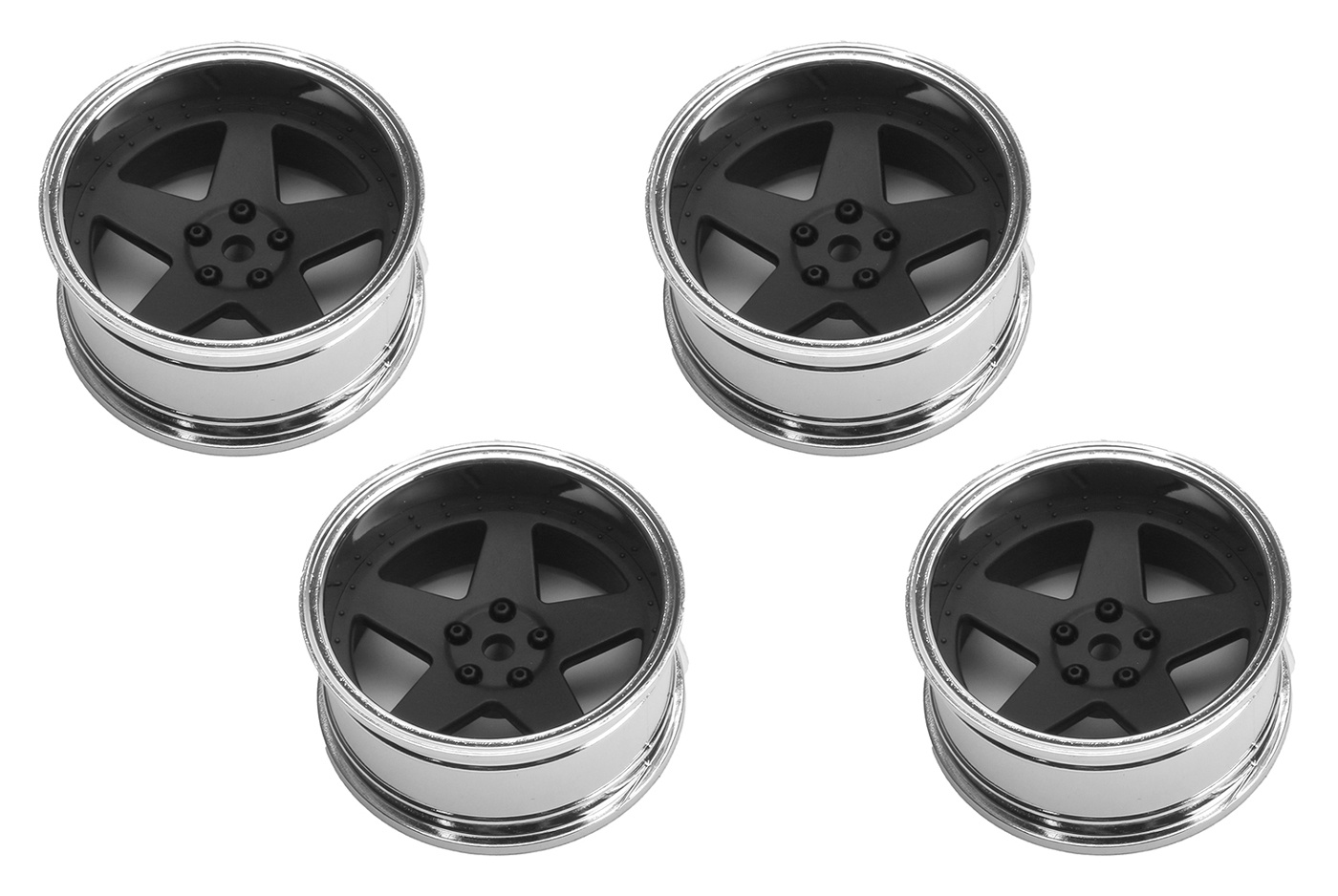 Louise Fälg Drift 5-Eker Matt Svart (2,4,6,8mm Offset) 12mm Hex (4)