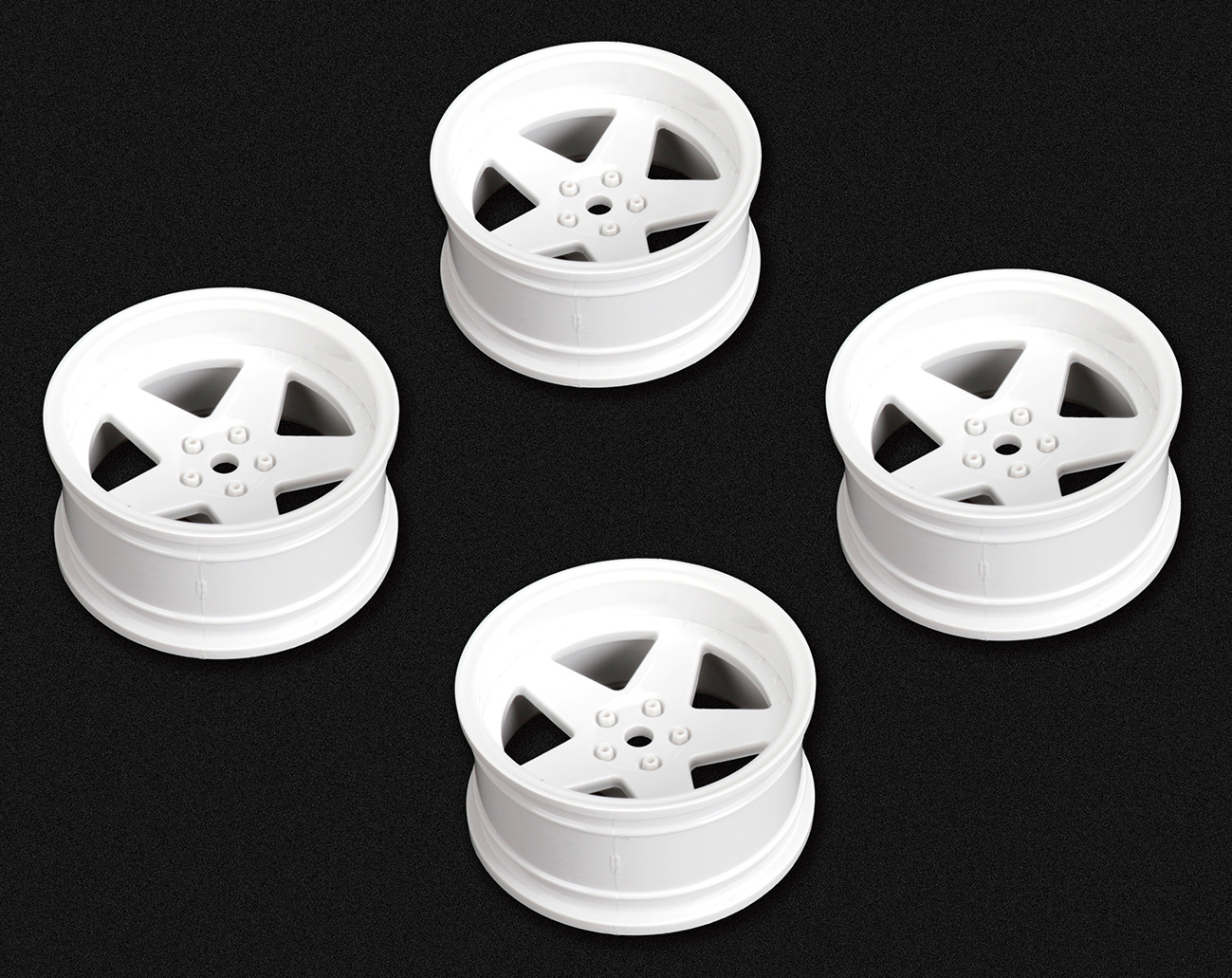 Däck & Fälg Drift / 5-Eker Vit (2,4,6,8mm Offset) 12mm Hex (4)