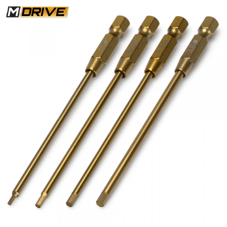 M-DRIVE Power Tool Bits Set Insex 1.5, 2, 2.5, 3mm