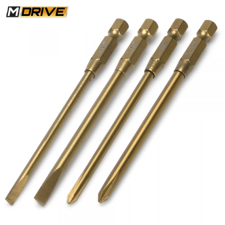 M-DRIVE Power Tool Bits Set Stjärnskruv & Spårskruv 4 & 5mm