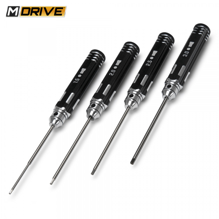M-DRIVE Insexnyckel Rak Set - 1.5, 2, 2.5 & 3mm