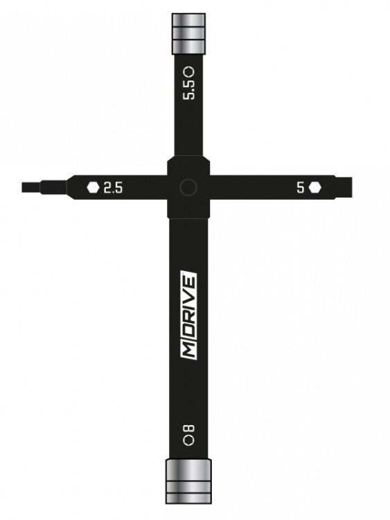 M-Drive Multi Glödstift Verktyg - Muttrar: 5.5/8mm & Insex: 2.5/5mm