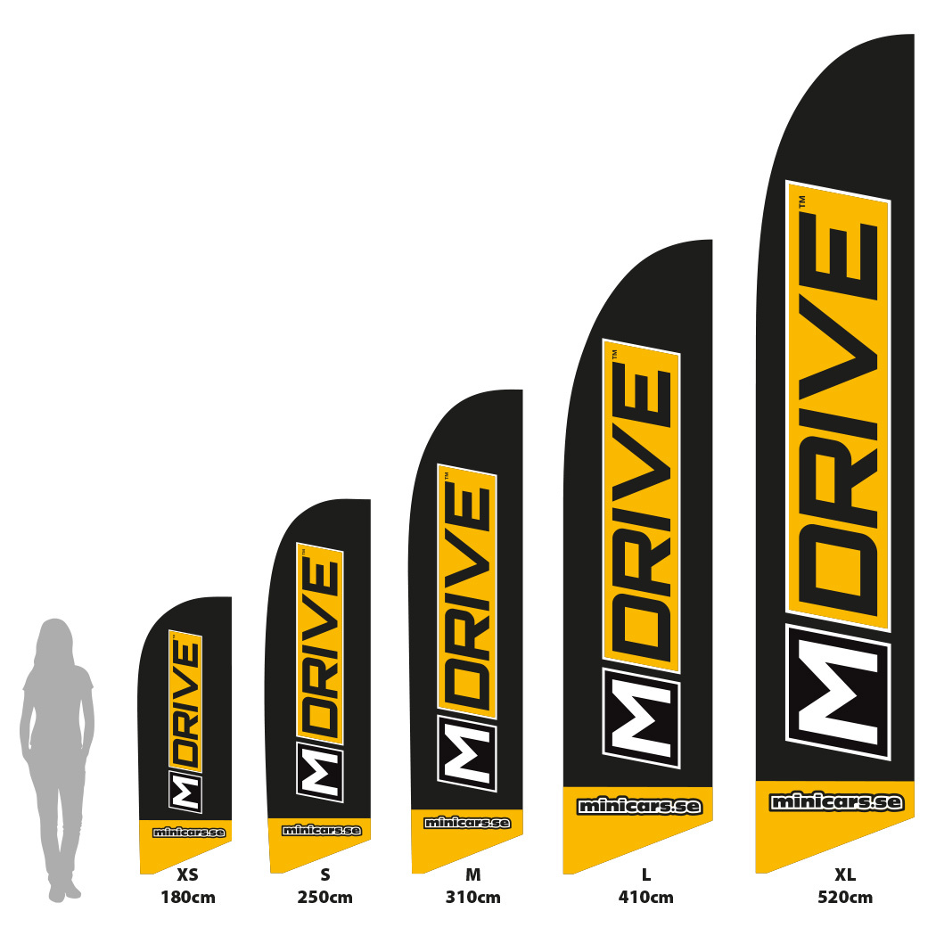 Beachflagga M-Drive - XS 180cm