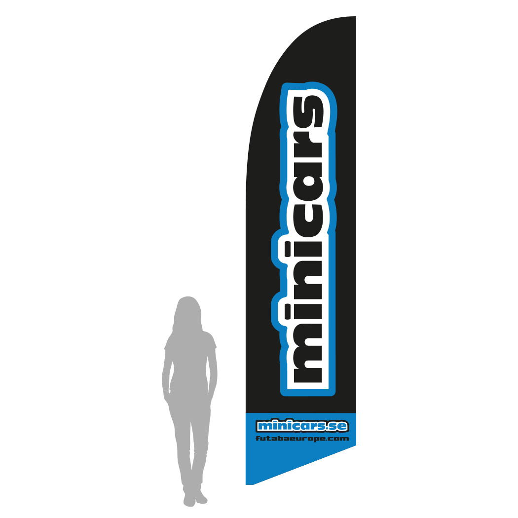 Beachflagga Minicars - L 410cm