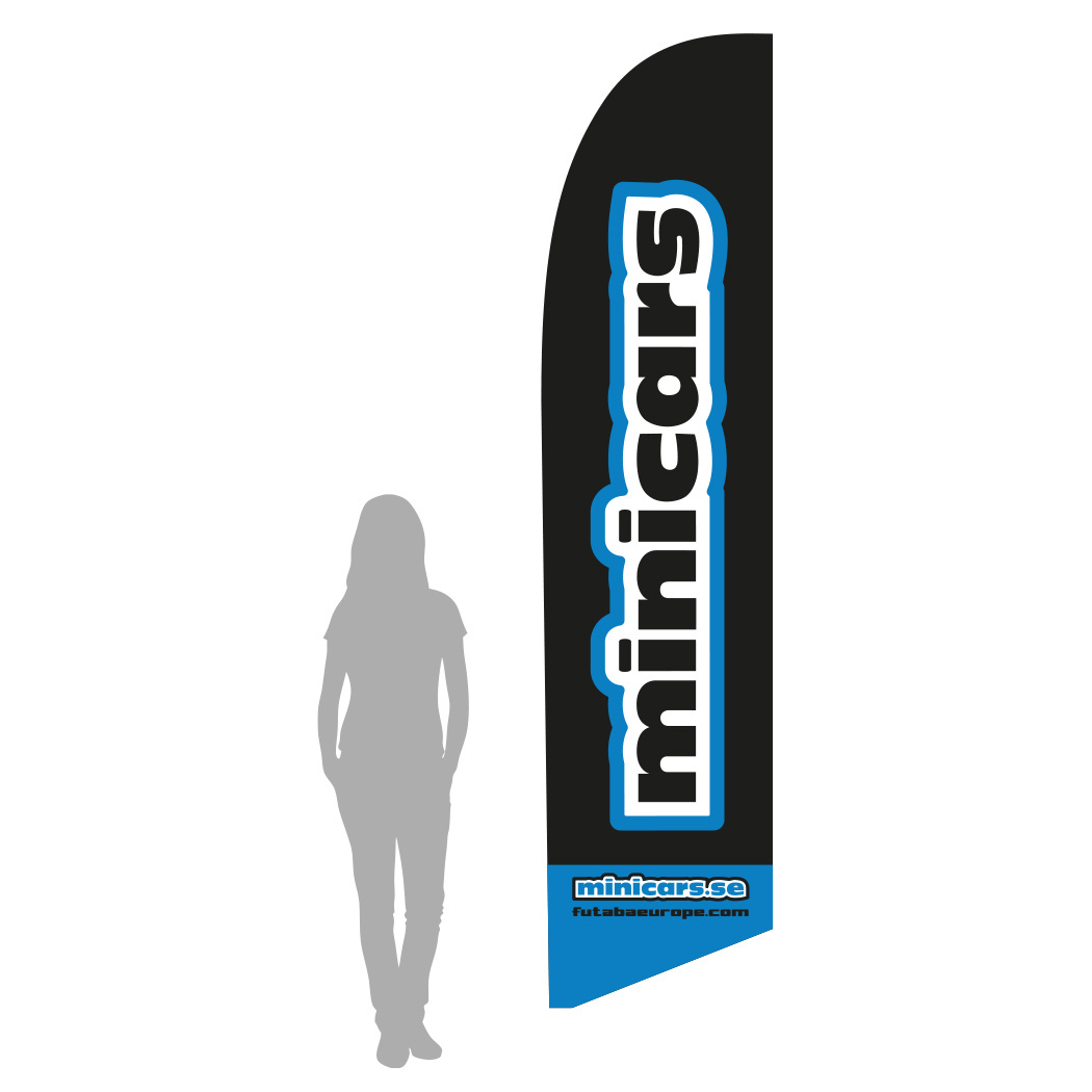 Beachflagga Minicars - M 310cm
