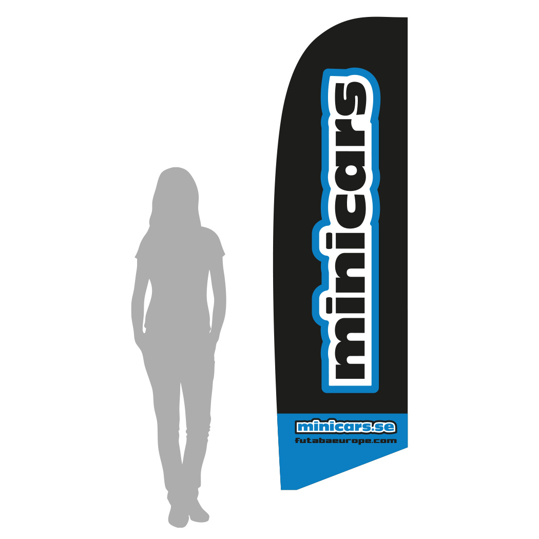 Beachflagga Minicars - S 250cm