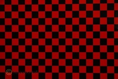 Oracover Fun 4 Röd-Svart Rutig 2m