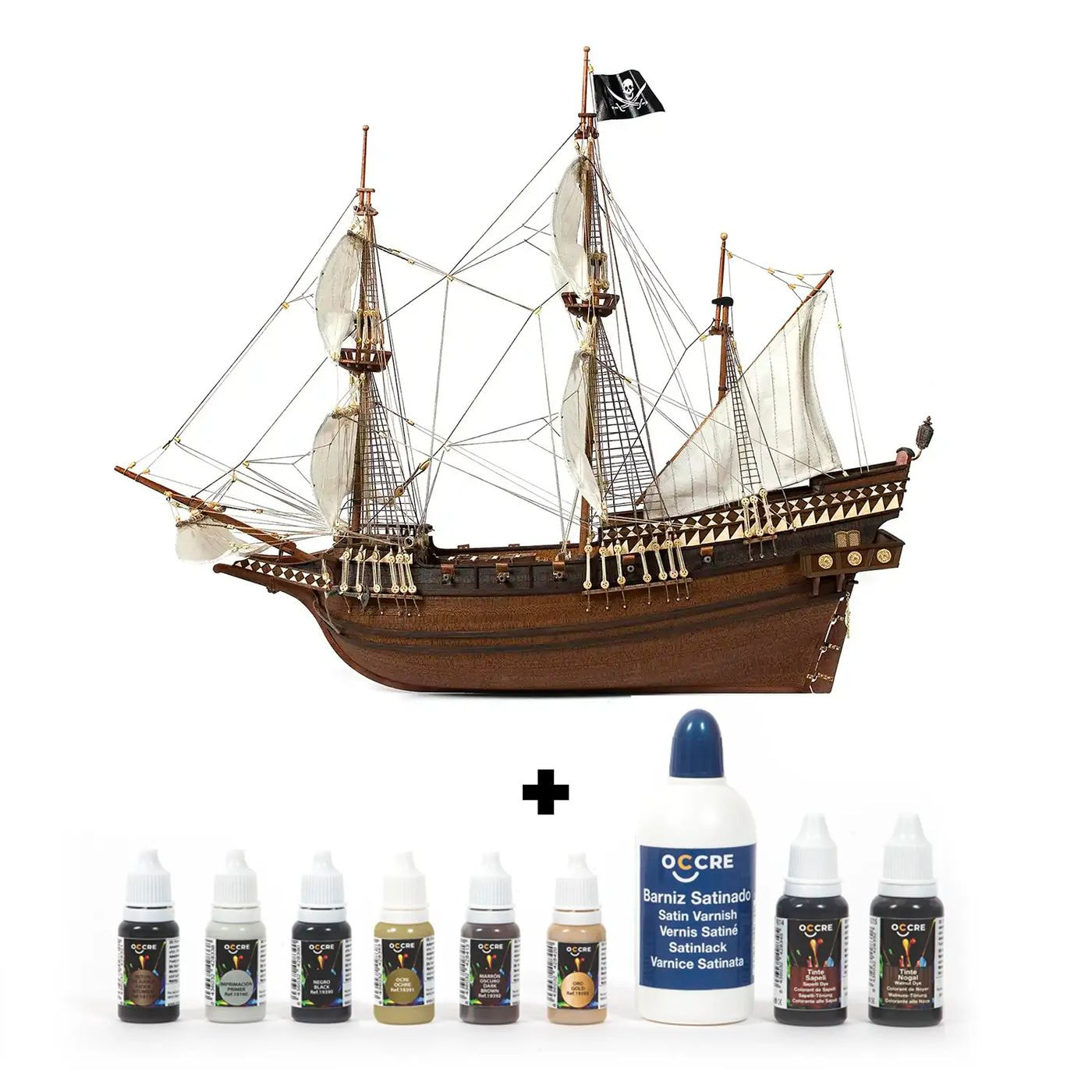 OcCre Buccaneer 1/100 Piratskepp 565mm med Färgset
