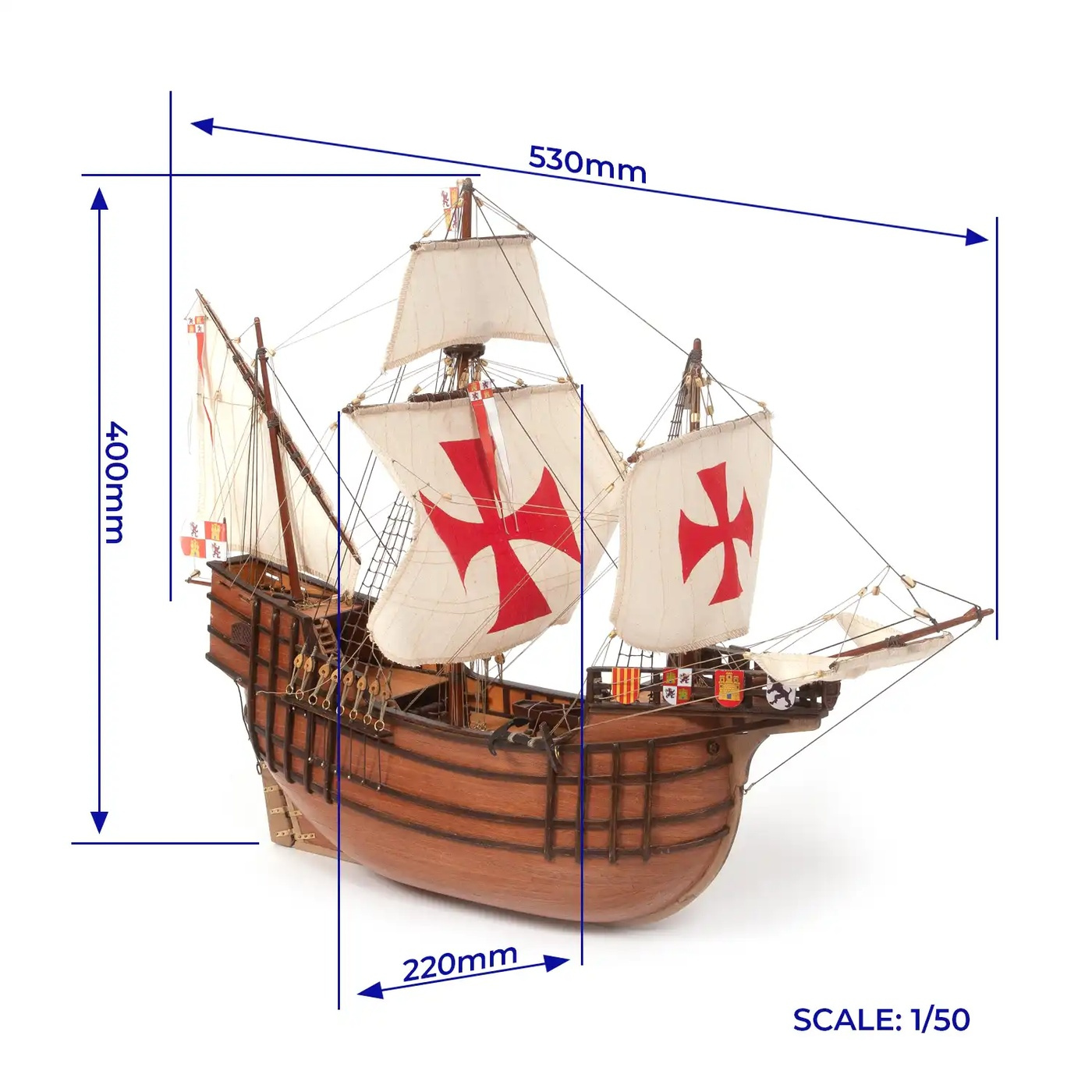 OcCre Santa Maria 1/50 Skepp 530mm med Startset