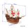 OcCre Santa Maria 1/50 Skepp 530mm med Startset OcCre Santa Maria 1/50 Skepp 530mm med Startset