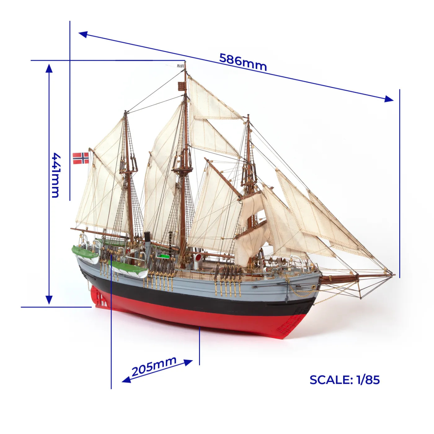 OcCre Fram 1/85 Expeditionsfartyg 586mm