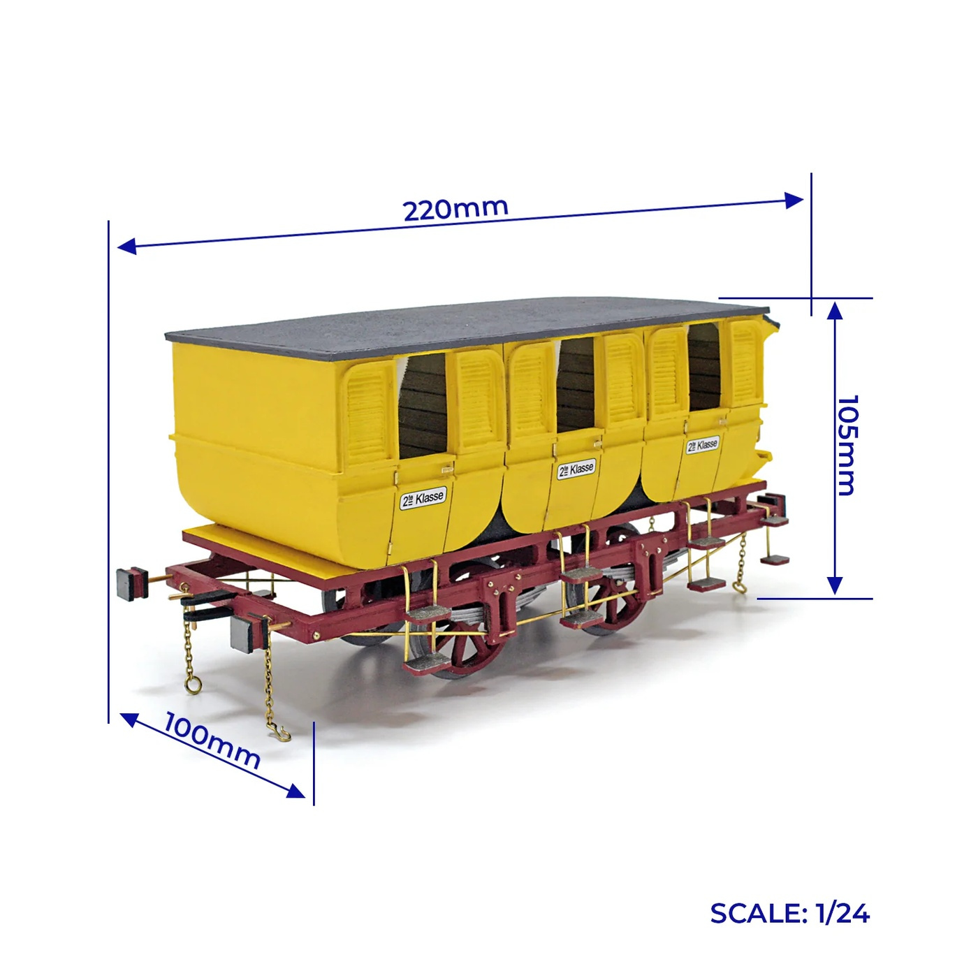 OcCre Adler Passagerarvagnar 1/24 625mm