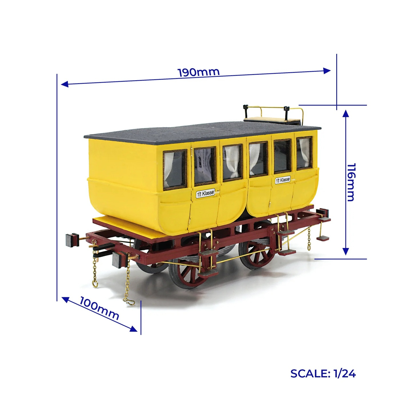 OcCre Adler Passagerarvagnar 1/24 625mm