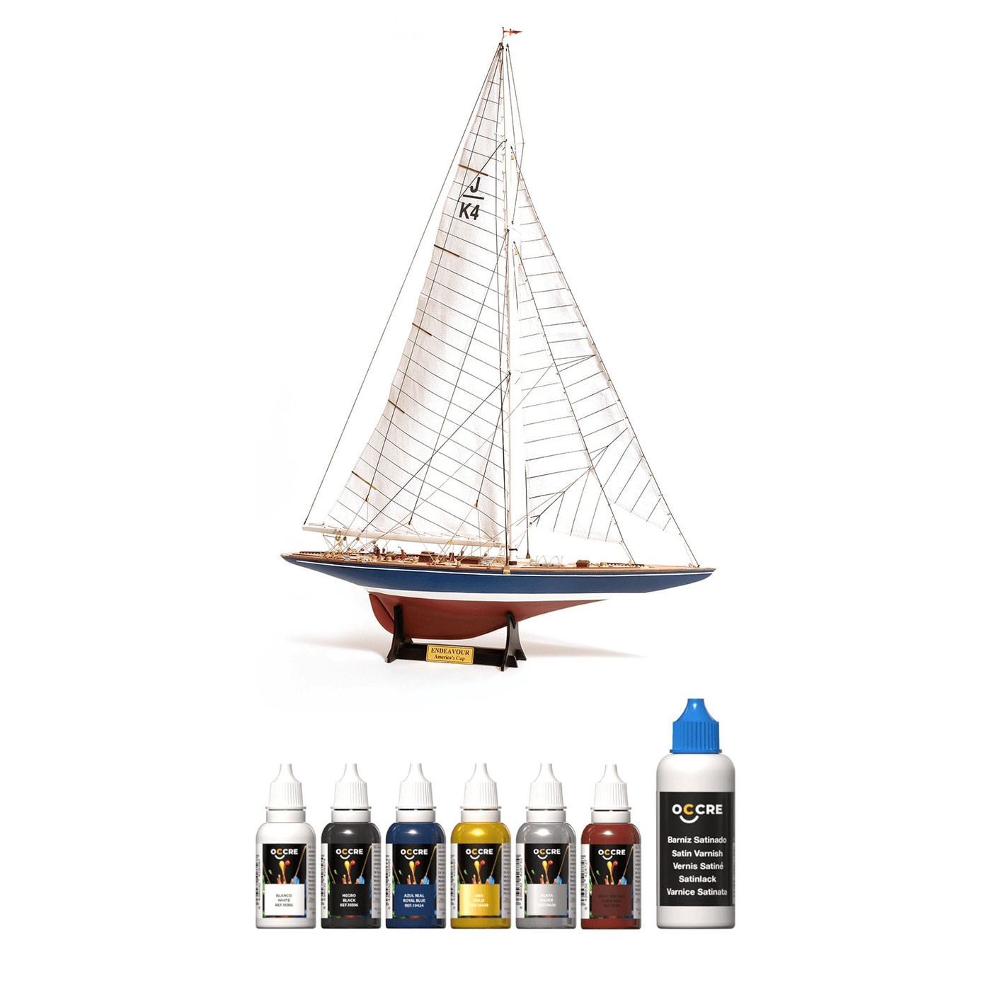 OcCre Färgset 7 Flaskor Endeavour Americas Cup