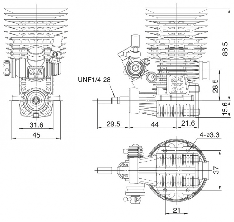 O.S.SPEED R21GT-II Racingmotor