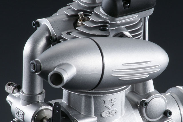 O.S. FS-95V 15.59cc 4-Takts Flygmotor med Ljuddämpare