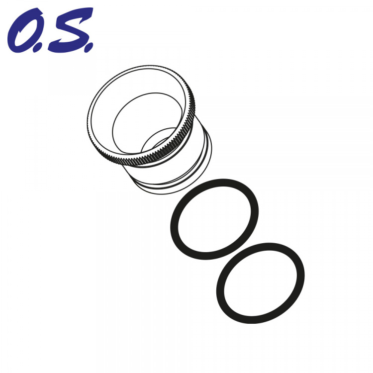 O.S. Förgasarinsats 6.5mm (Grå) med O-Ring