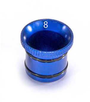 O.S. Förgasarinsats Alu 8mm (Blå)