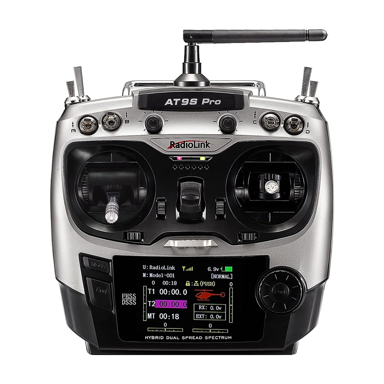 RadioLink AT9S Pro Radio Mode1 med 2st R9DS Mottagare