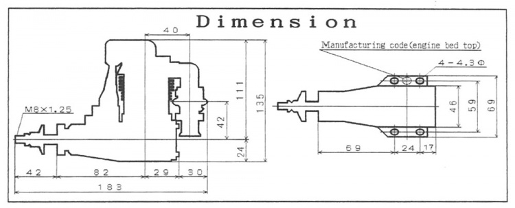 FA-150B 25cc 4-takts Metanolmotor