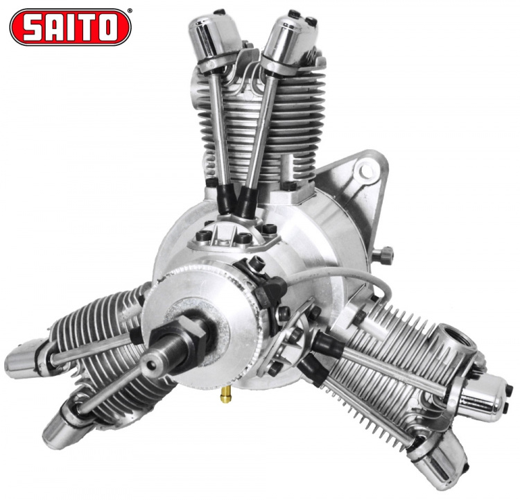 Saito FG-60R3 60cc 4-takts 3-cyl Stjärnmotor Bensin