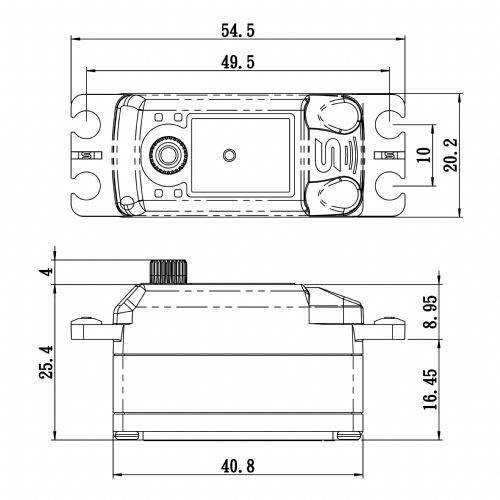 Savöx SB-2263MG Servo 10Kg 0,076s Brushless Black Edition Lågt