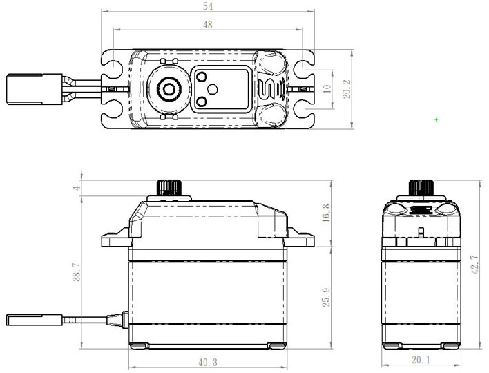 Savöx SB-2272MG Servo 7Kg 0,032s HV Alu Brushless Metalldrev