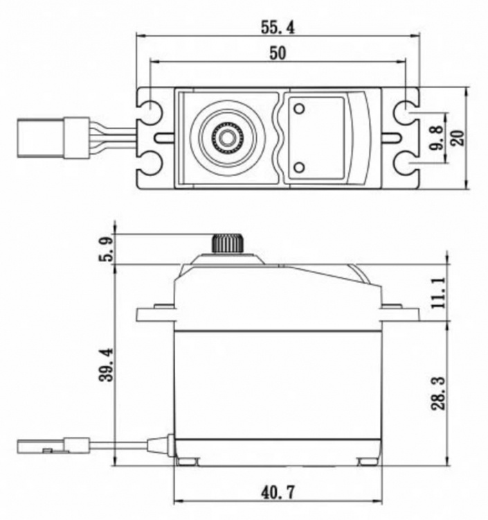 Savöx SC-0252MG-PLUS Servo 10.5kg 0.19s Metalldrev