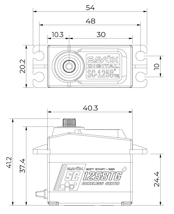 Savöx SC-1258TG Plus Servo 12Kg 0,08s Alu Coreless Titandrev