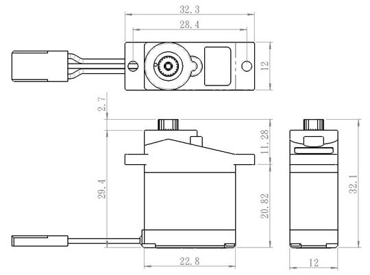 Savöx SH-0254-Plus Mikro Servo 3.9kg 0.13s Alu