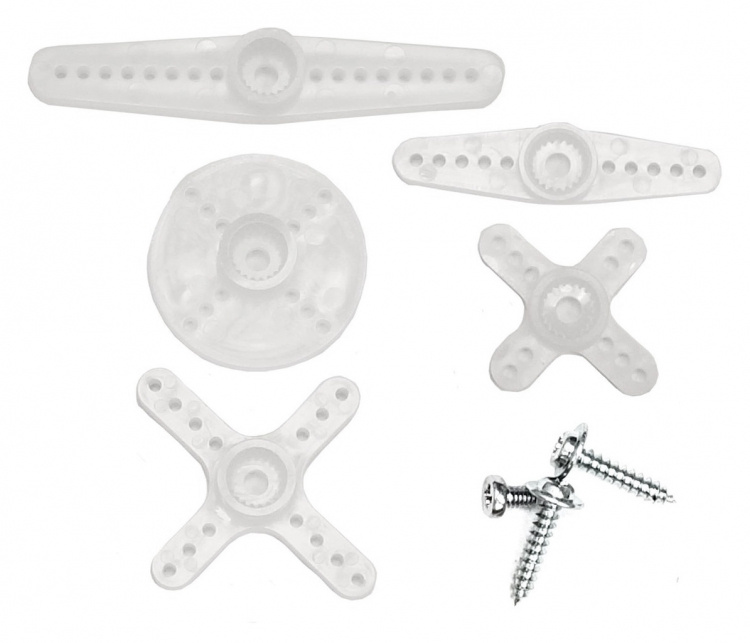 Savöx Servoarmar Set Std Plast med Skruv Till 21T miniservon