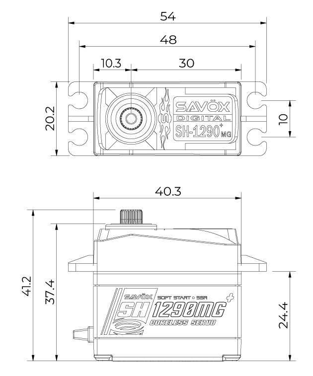 Savöx SH-1290MG Plus Servo 5Kg 0.05s Alu Coreless Metalldrev