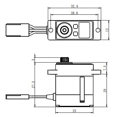 Savöx SV-1232MG Mikroservo 5Kg 0.05s HV Alu Coreless Metalldrev