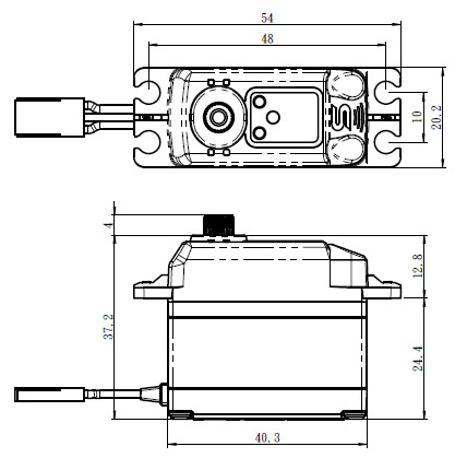 Savöx SV-1270TG Plus Servo 45kg 0.10s HV Alu Coreless Titandrev
