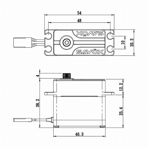 Savöx SV-1280SG Servo 50Kg 0.14s HV Alu Coreless Ståldrev