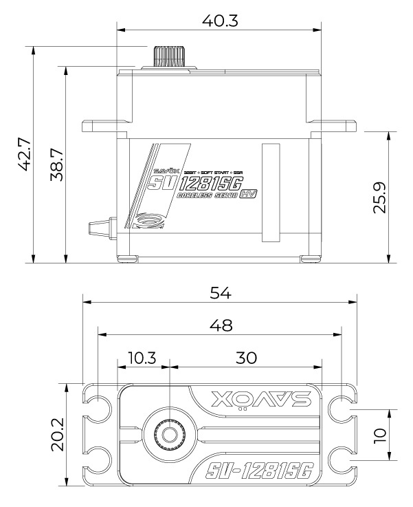 Savöx SV-1281SG Servo 60Kg 0.14s HV Alu Coreless Ståldrev