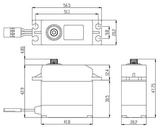 Savöx SW-0231MG-PLUS Servo 25kg 0.15s Metalldrev WP