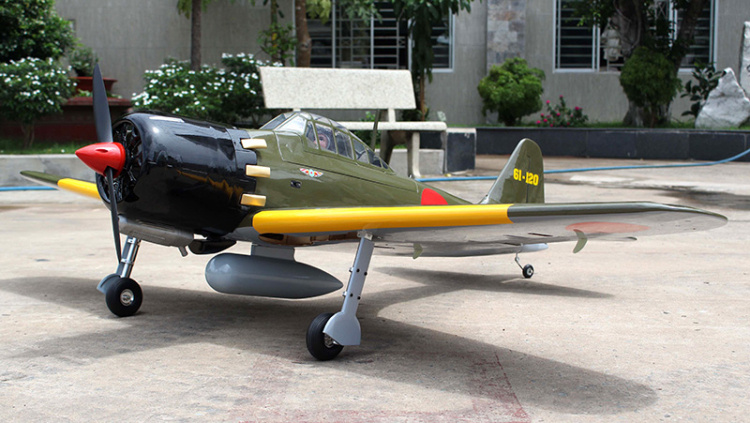 Seagull A6M Zero Fighter 15-20cc Gas ARF med Ellandställ