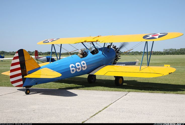 Seagull PT-17 Stearman Blå/gul 20cc Gas ARF