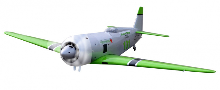 Seagull YAK-11 Reno Racer Perestroika 1776mm 35cc Gas Grön ARF